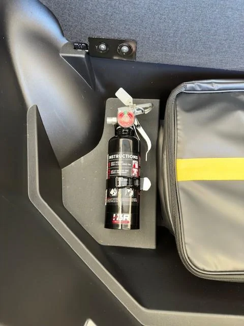 Rivian R1T R1S Where to place a Fire Extinguisher 02