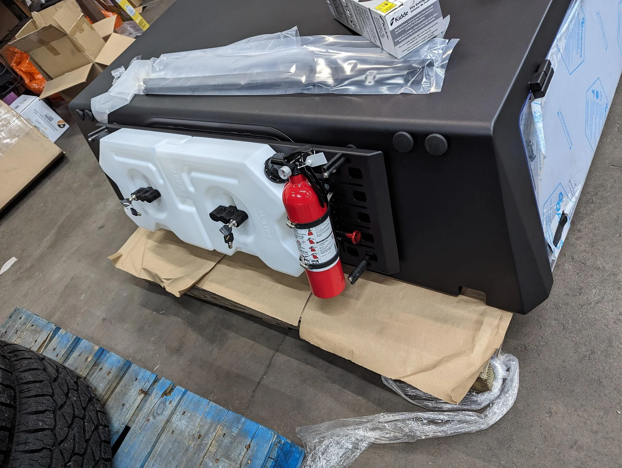 Rivian R1T R1S Where to place a Fire Extinguisher 1000003798