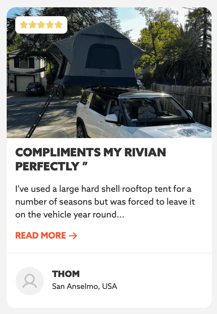 Rivian R1T R1S RoofTop Tent RTT Advice/Suggestions Screenshot 2024-05-28 at 11.31.19