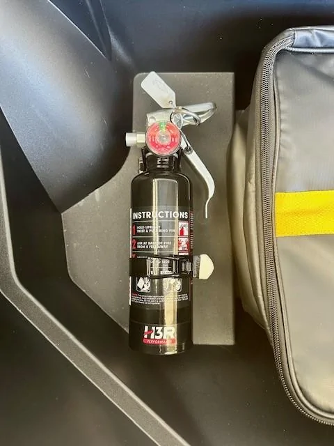 Rivian R1T R1S Where to place a Fire Extinguisher 07