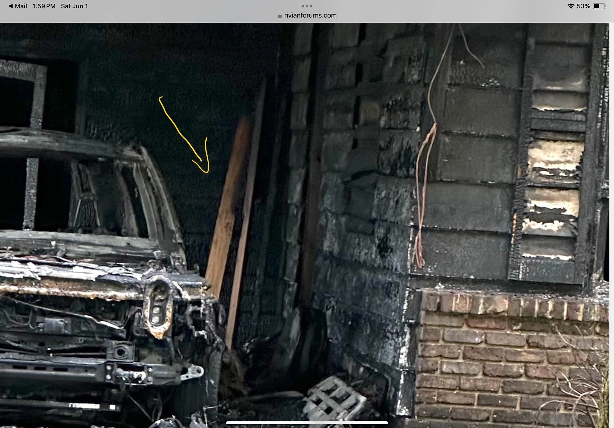 Rivian R1T R1S Rough day for my R1S... source: house fire, not vehicle IMG_2649