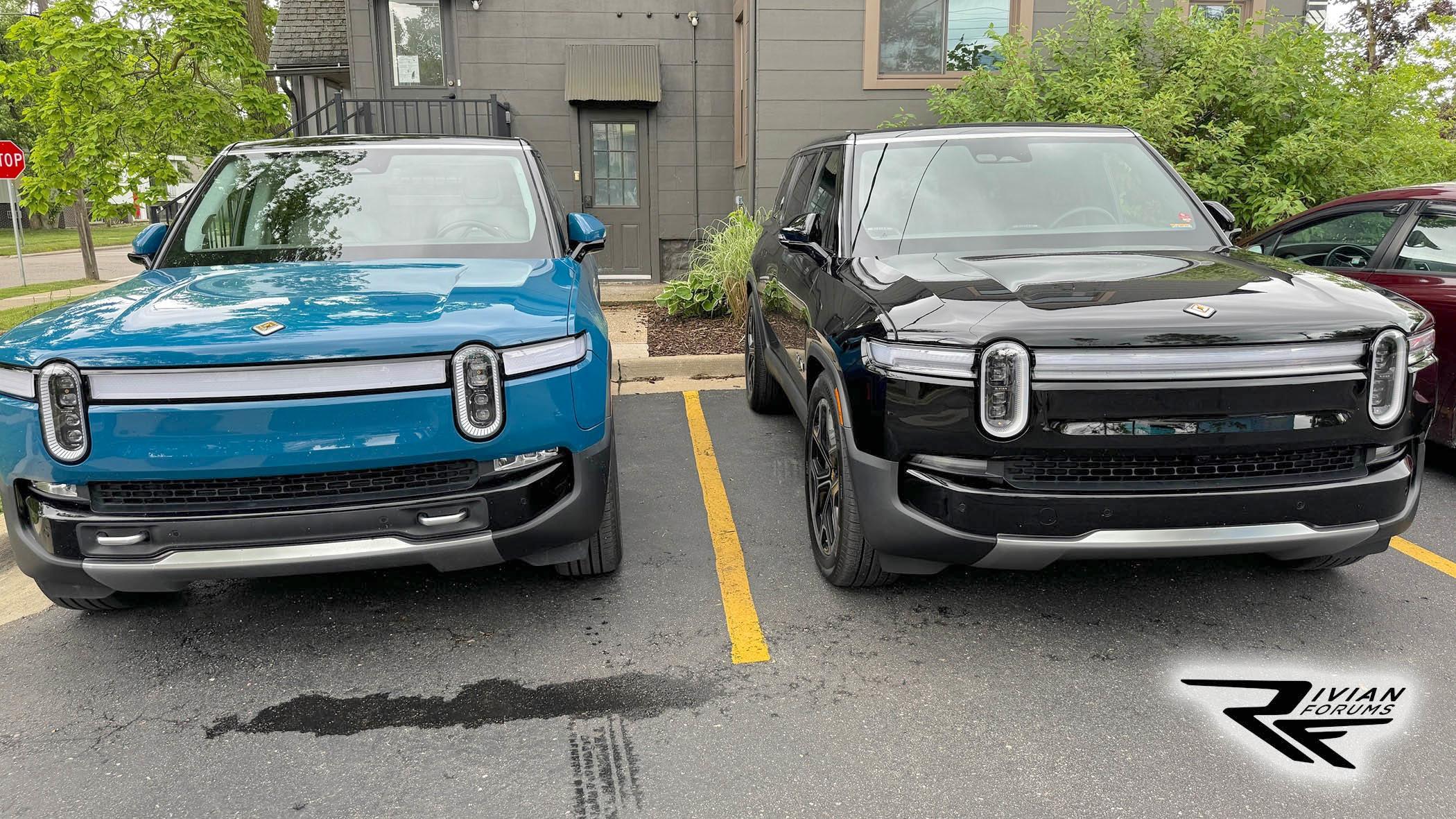 Rivian R1T R1S First comparison look: Refreshed R1 facelift vs. Pre-Refresh model rivian pre-facelift vs facelift r1 refresh