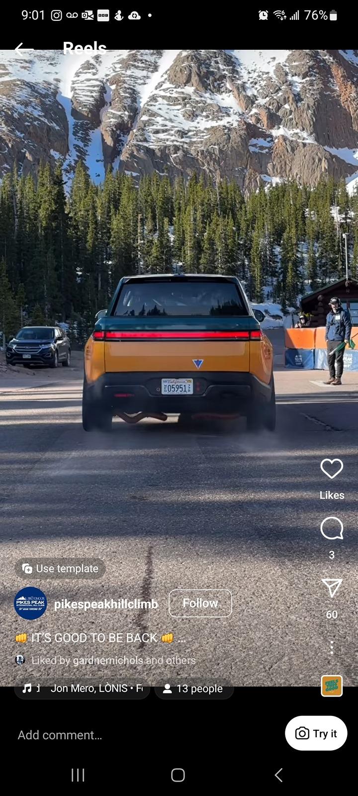 Rivian R1T R1S Pikes Peak R1T Refresh / Facelift Model Spotted! Screenshot_20240603_090105_Instagram