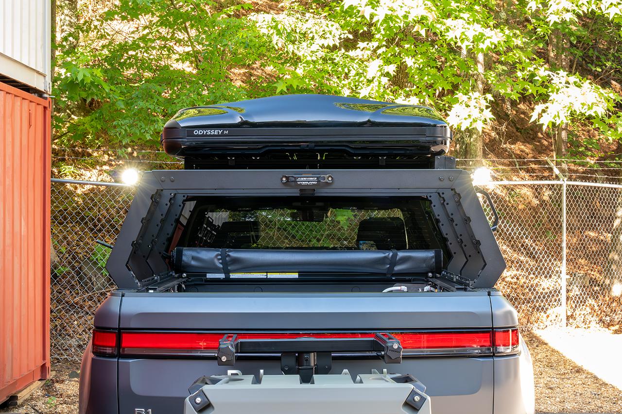 Rivian R1T R1S Let there be light!  LED Pod Lights for Bed Racks / Roof Racks / Camp Site - EV Sportline Kits Rivian-R1T-Morimoto-1-Banger-Roof-Rack-Camp-Light-2