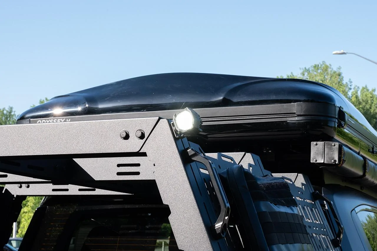 Rivian R1T R1S Let there be light!  LED Pod Lights for Bed Racks / Roof Racks / Camp Site - EV Sportline Kits Rivian-R1T-Morimoto-1-Banger-Roof-Rack-Camp-Light-5