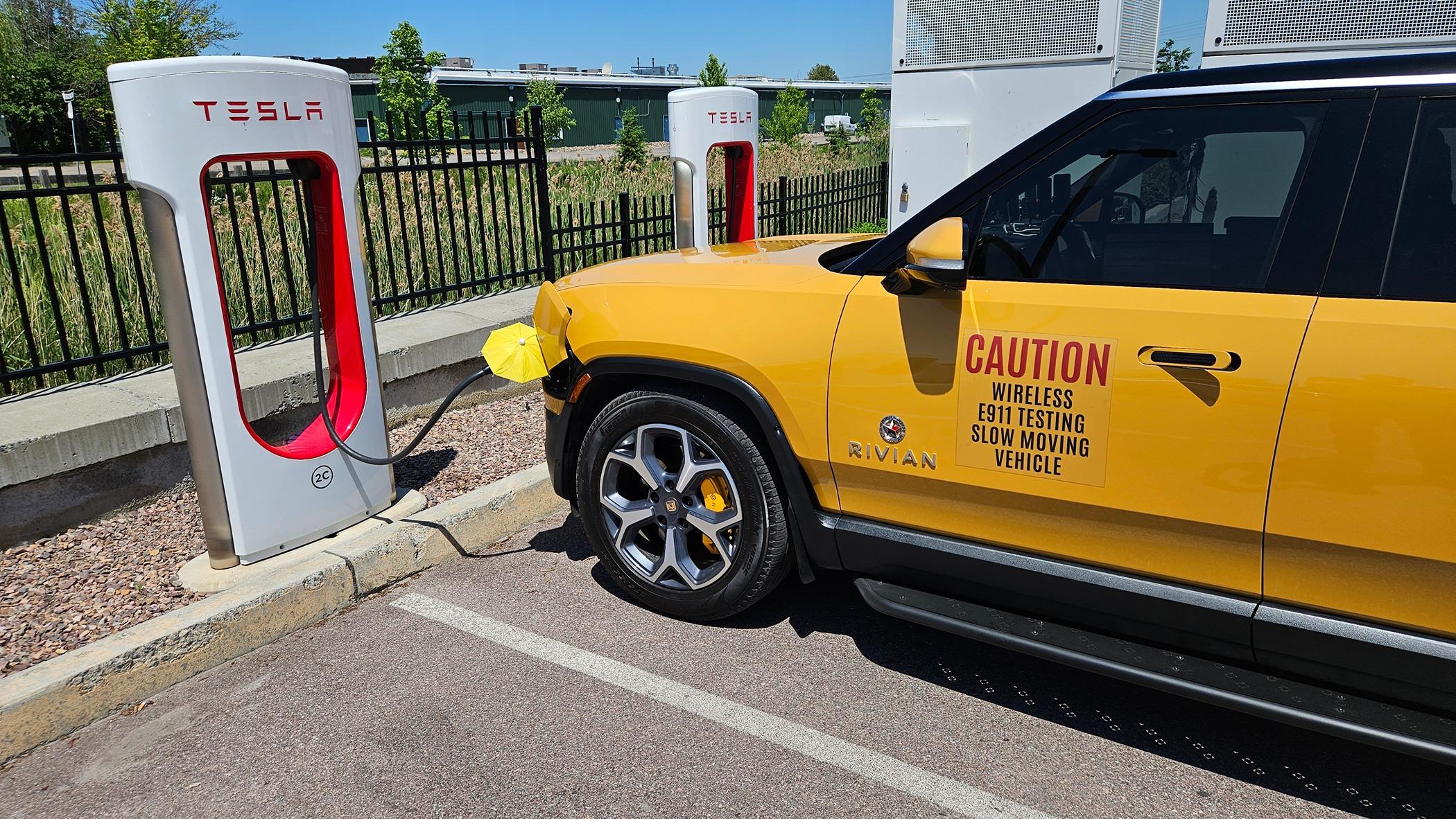 Rivian R1T R1S First experience with Lectron Supercharger adapter 20240603_124000