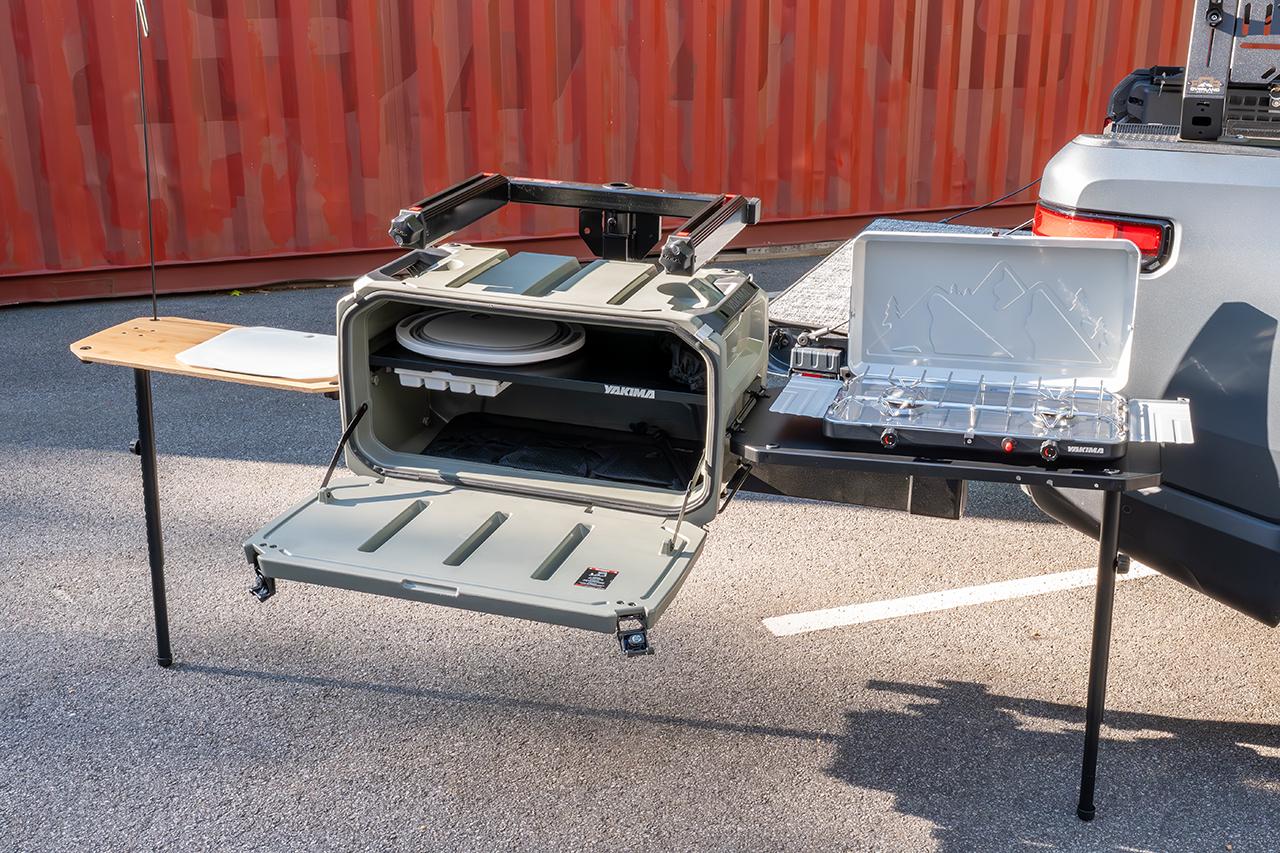 Rivian R1T R1S Yakima OpenRange Camp Kitchen - Converted to Electric Cook Top - EV Sportline Rivian-R1T-Yakima-Camp-Kitchen-2