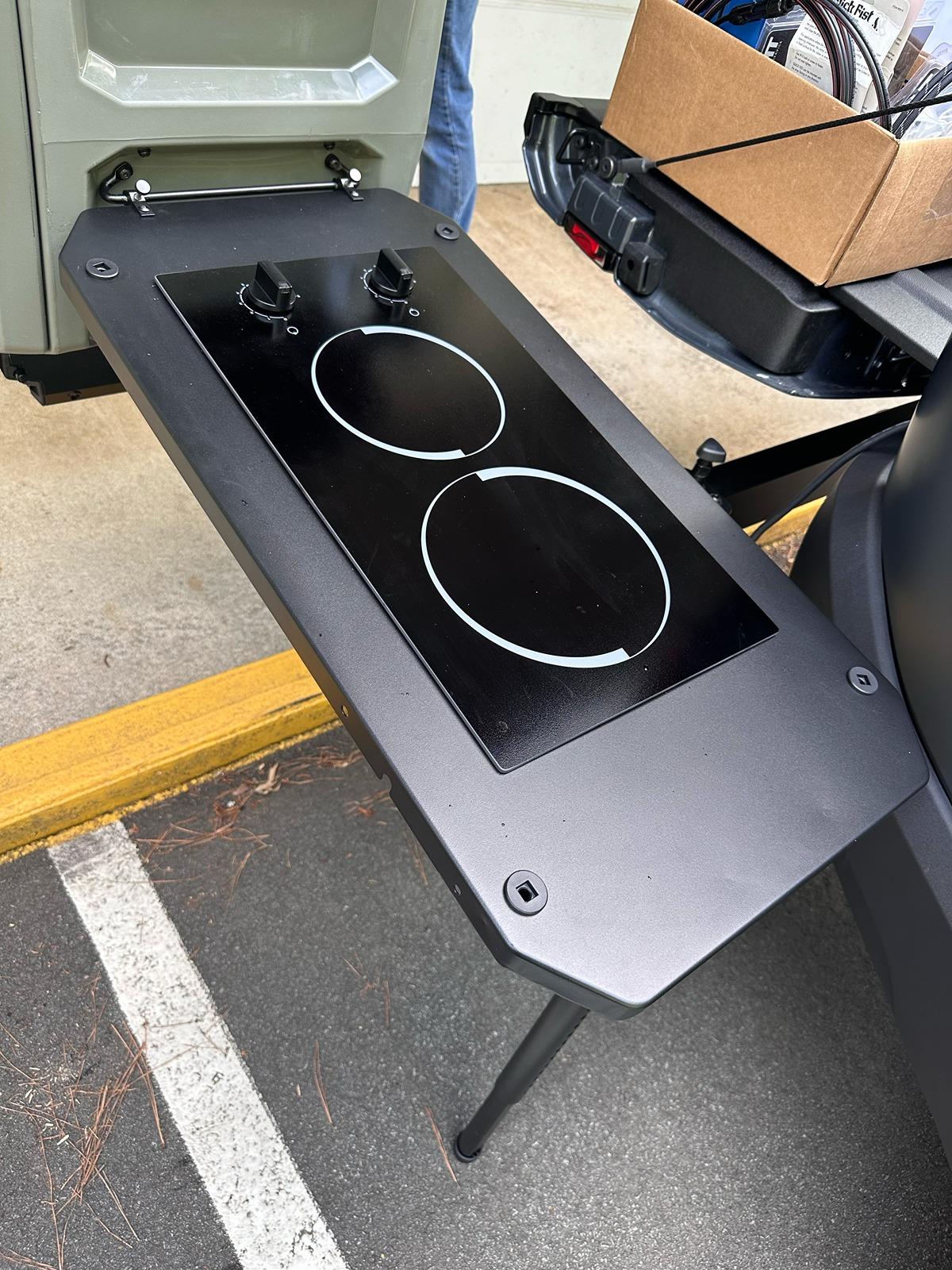 Rivian R1T R1S Yakima OpenRange Camp Kitchen - Converted to Electric Cook Top - EV Sportline electric