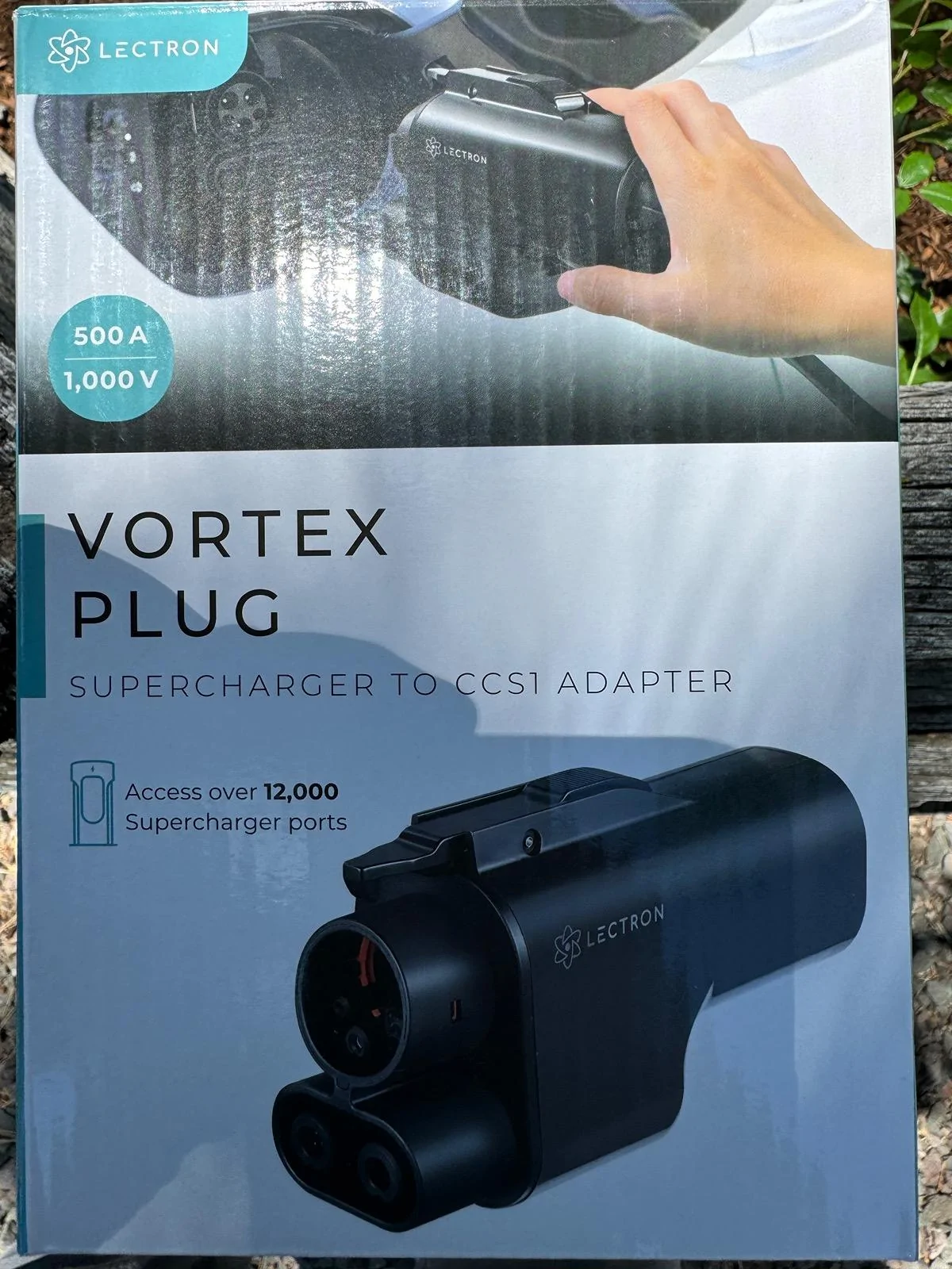 Rivian R1T R1S Pretty damn cool! Lectron adapter @ Tesla Supercharger IMG_2181