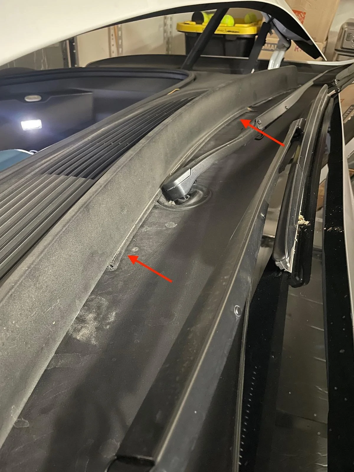 Rivian R1T R1S Chirping/whistling noise from front end at speed Rivian_AC_Noise_Foam_soluton