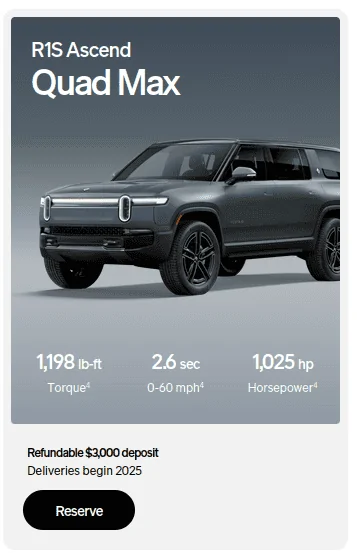 Rivian R1T R1S Official: 2025 R1T & R1S Refresh / Facelift (2nd Gen) Specs and Photos!  Quad Motor gets 1,025 HP and 0-60 in 2.5 Seconds!!! 1717690756427-zl