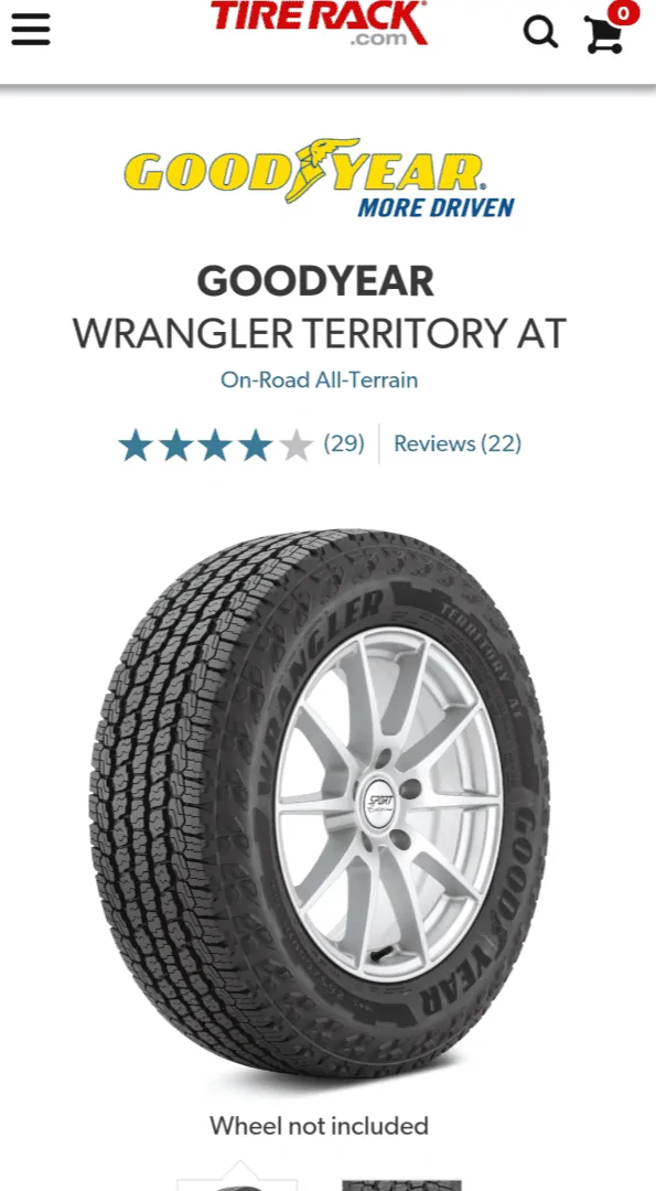 Rivian R1T R1S New Goodyear 20” tire option - available when? 1000010920