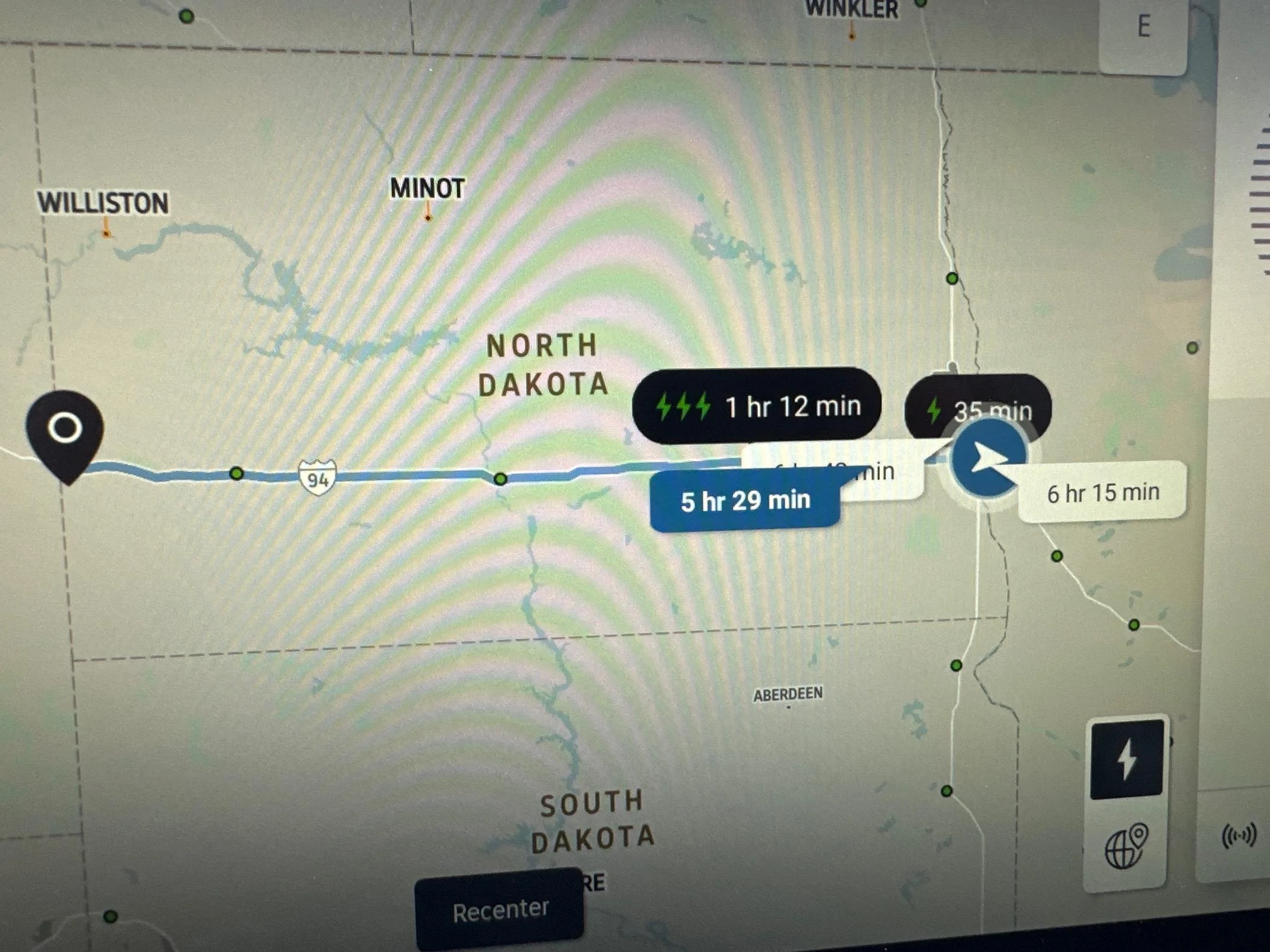 Rivian R1T R1S Preconditioning navigating to non-mapped Tesla SC. imag