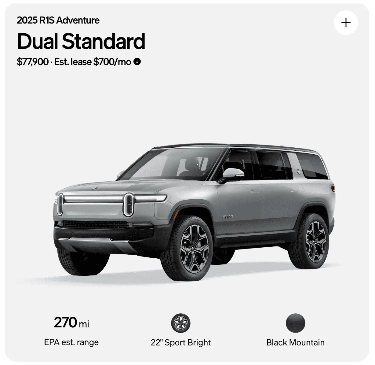 Rivian R1T R1S 22" Sport vs 22" Range - Exact same range Screenshot 2024-06-09 at 12.37.38 AM