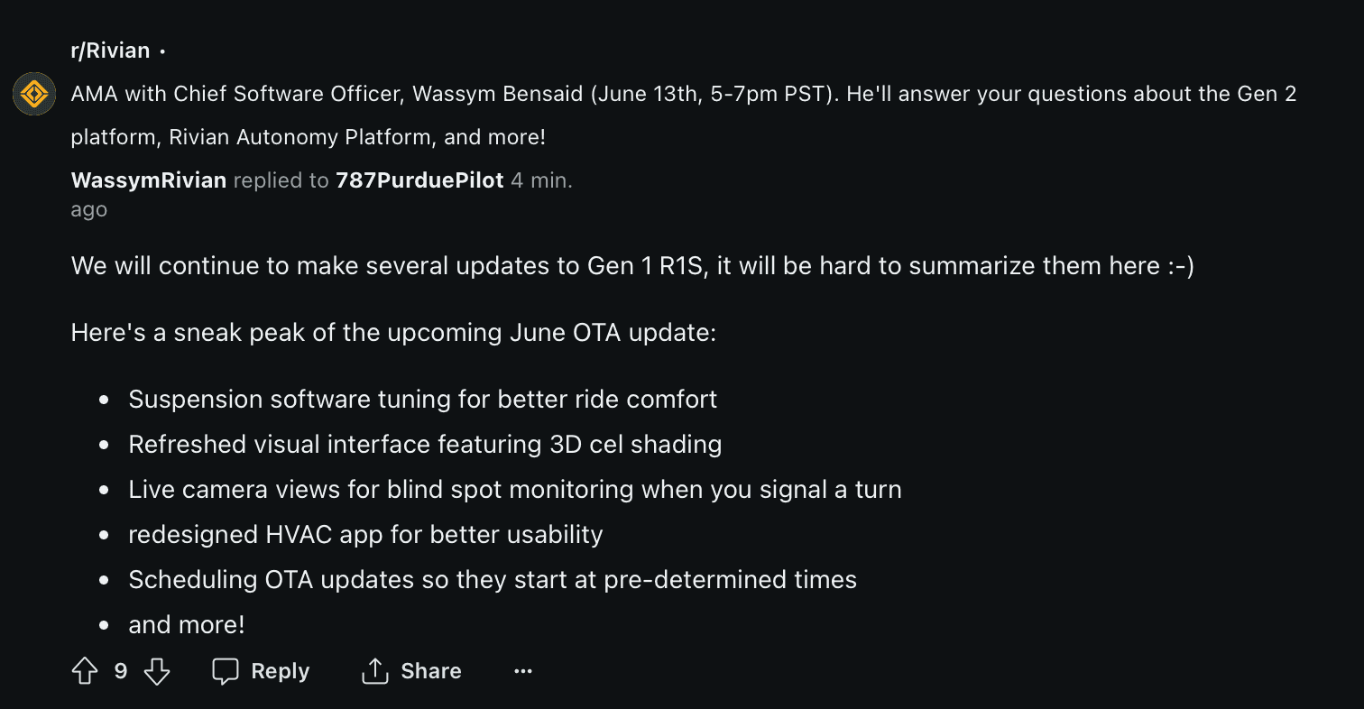 Rivian R1T R1S AMA with Wassym tomorrow! 1718325564083-xk