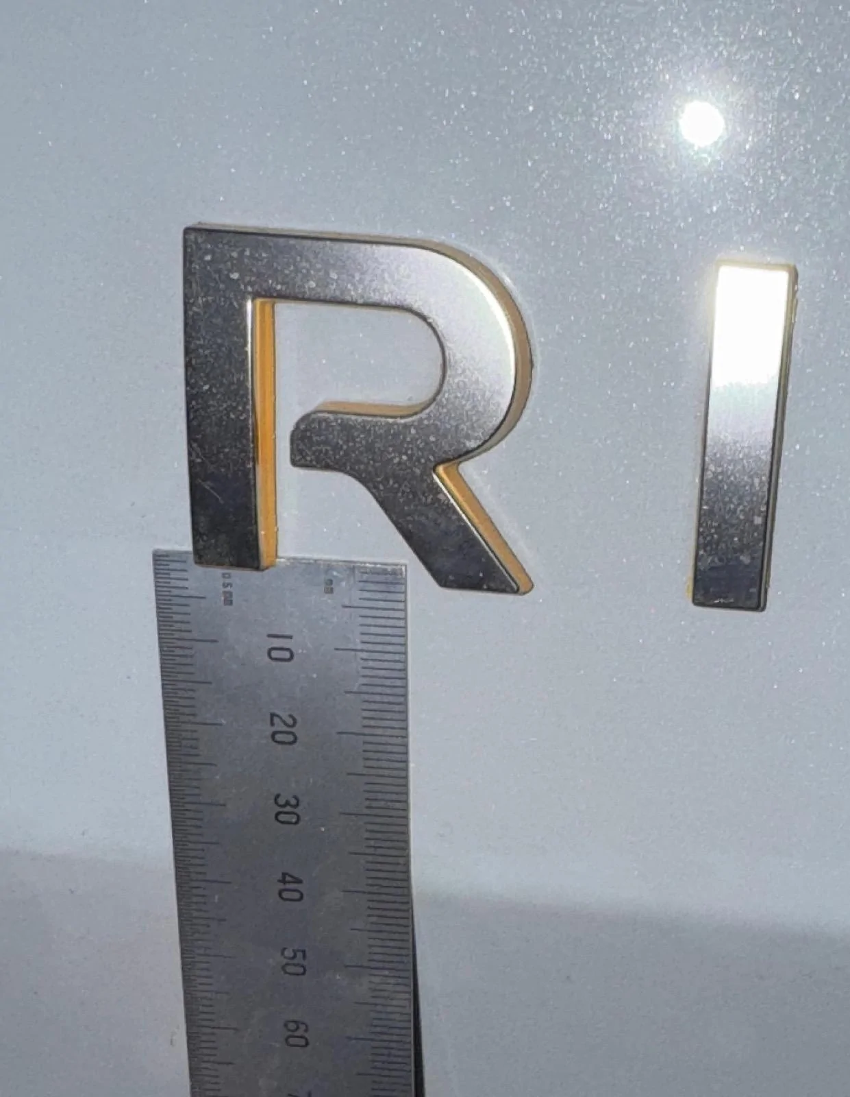 Rivian R1T R1S Rivian Side Emblem Measurement Help IMG_0608