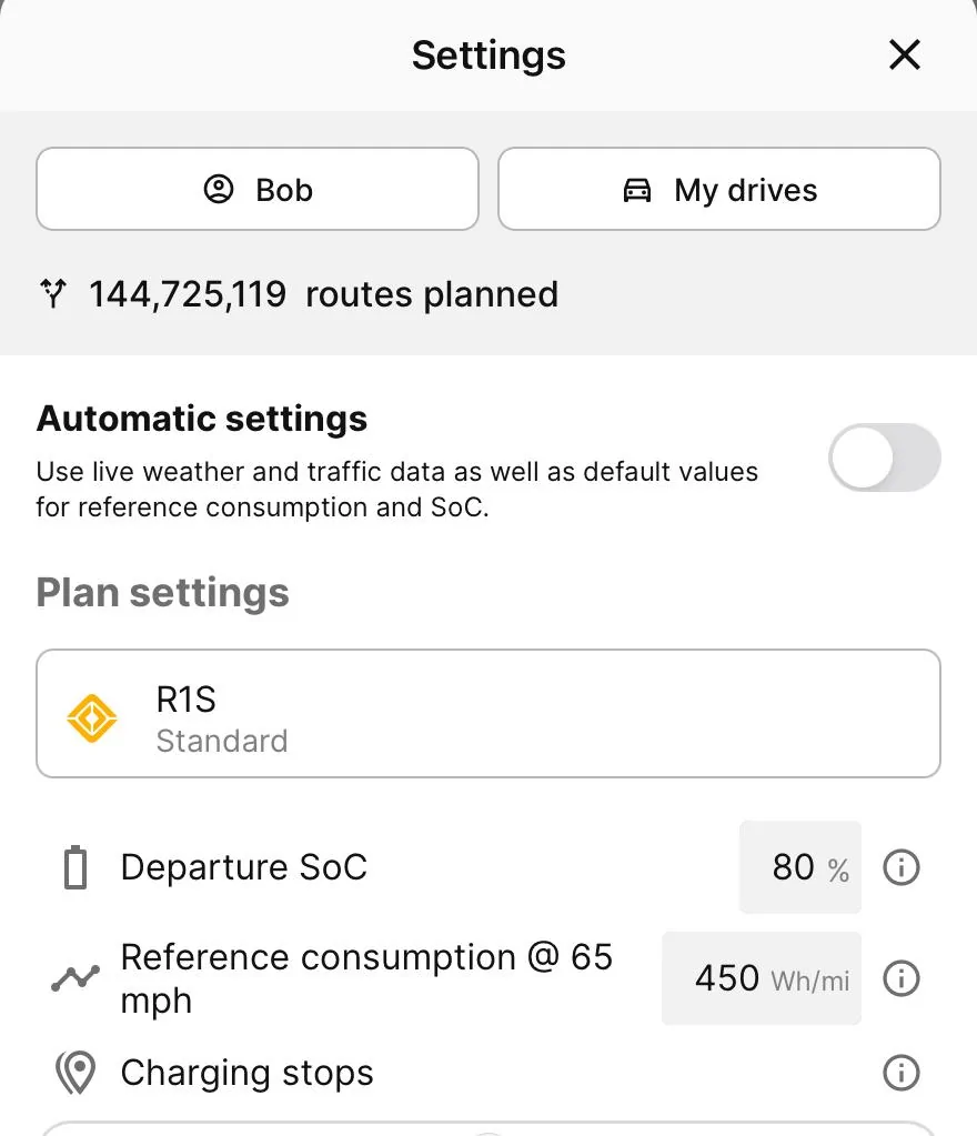 Rivian R1T R1S Trip planing and charging costs IMG_3717