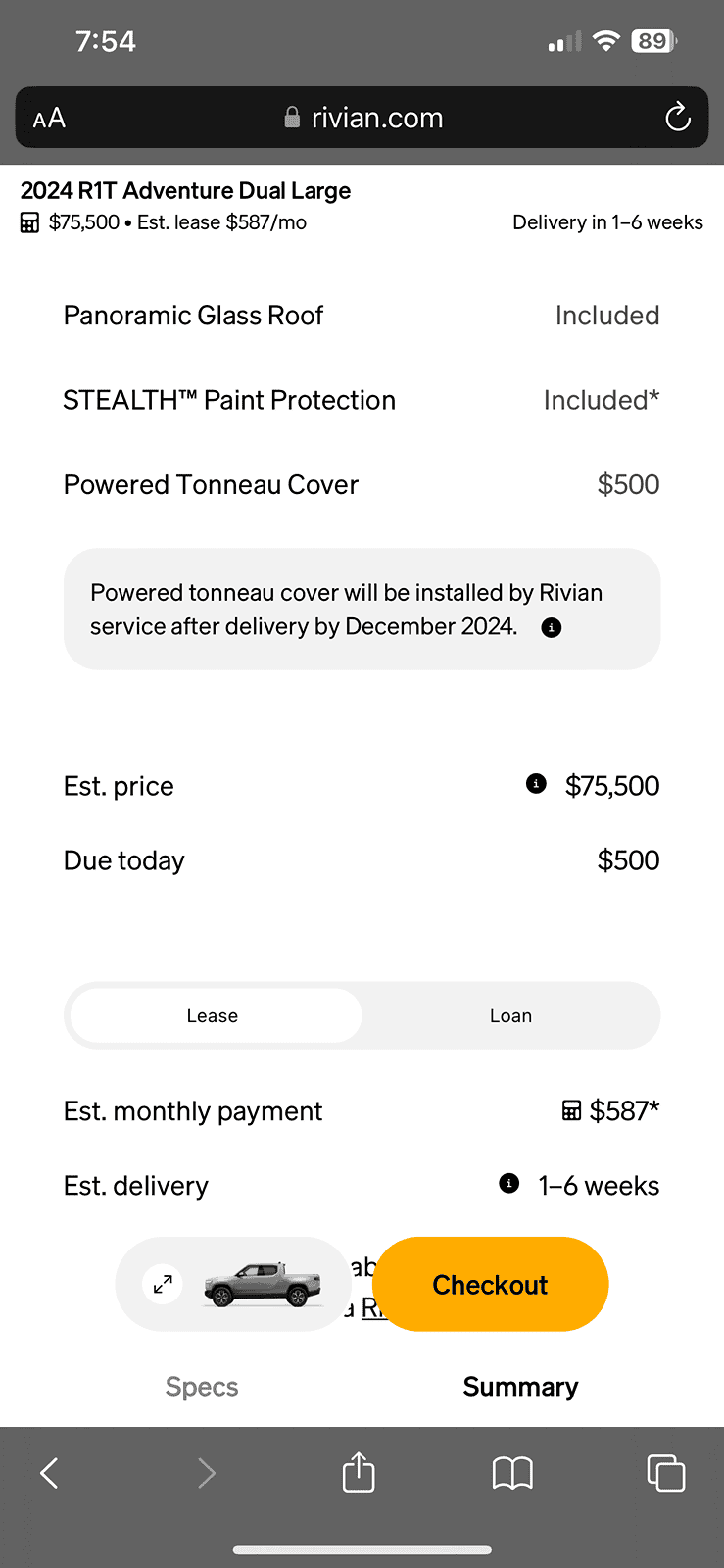 Rivian R1T R1S Stealth PPF upgrade at no extra cost offer IMG_3552