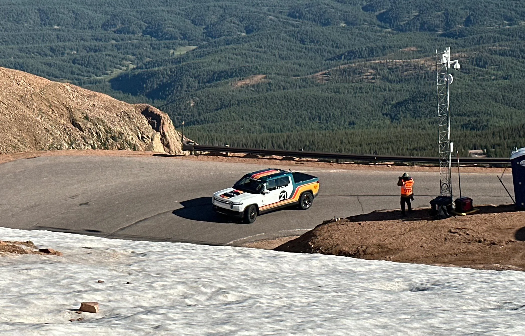 Rivian R1T R1S Gen 2 Rivian R1T beats Gen 1 Pikes Peak time by 30 seconds! IMG_5128