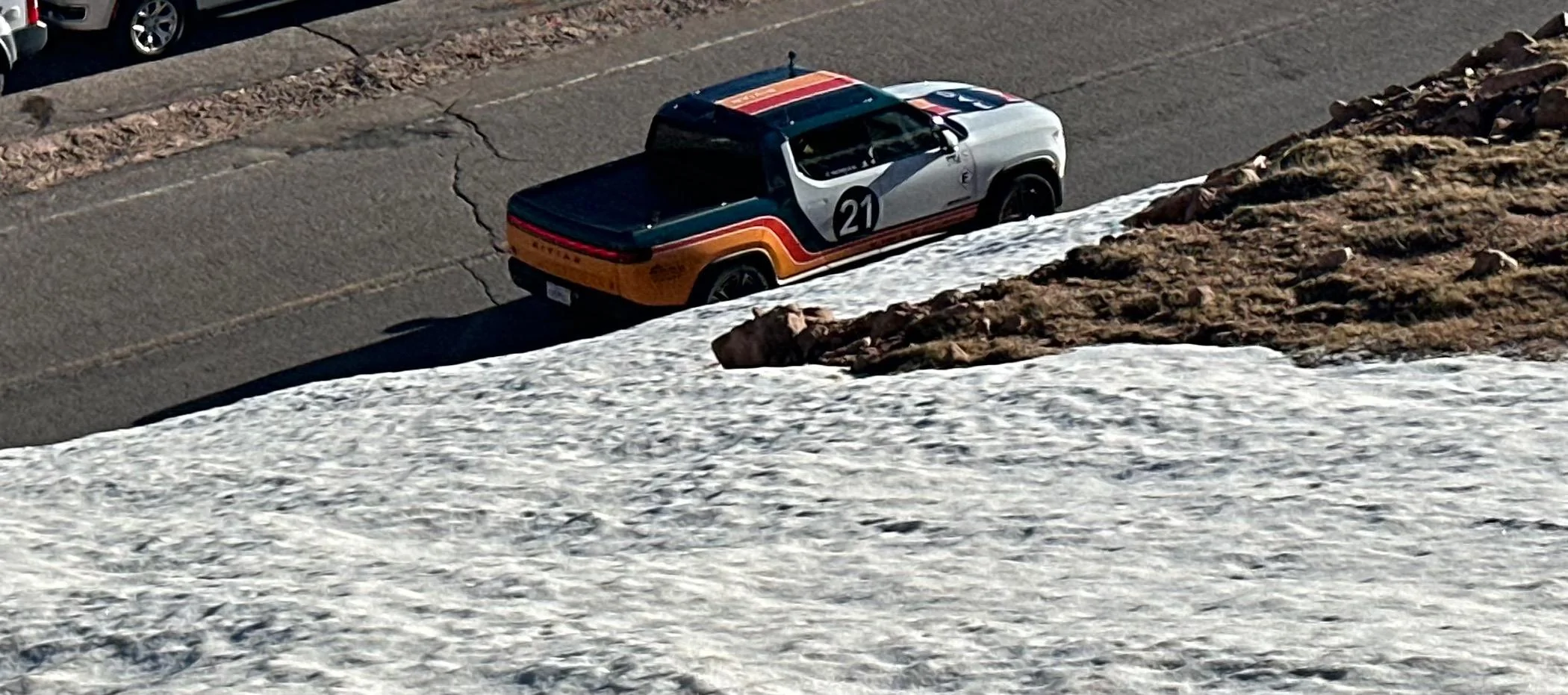 Rivian R1T R1S Gen 2 Rivian R1T beats Gen 1 Pikes Peak time by 30 seconds! IMG_5132