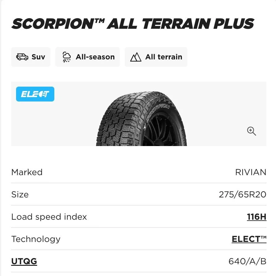 Rivian R1T R1S Real efficiency data for Michelin Defender LTX Platinum 285/60/20 on EV Sportline R1000 wheels vs OEM 21" 1719187254815-ti