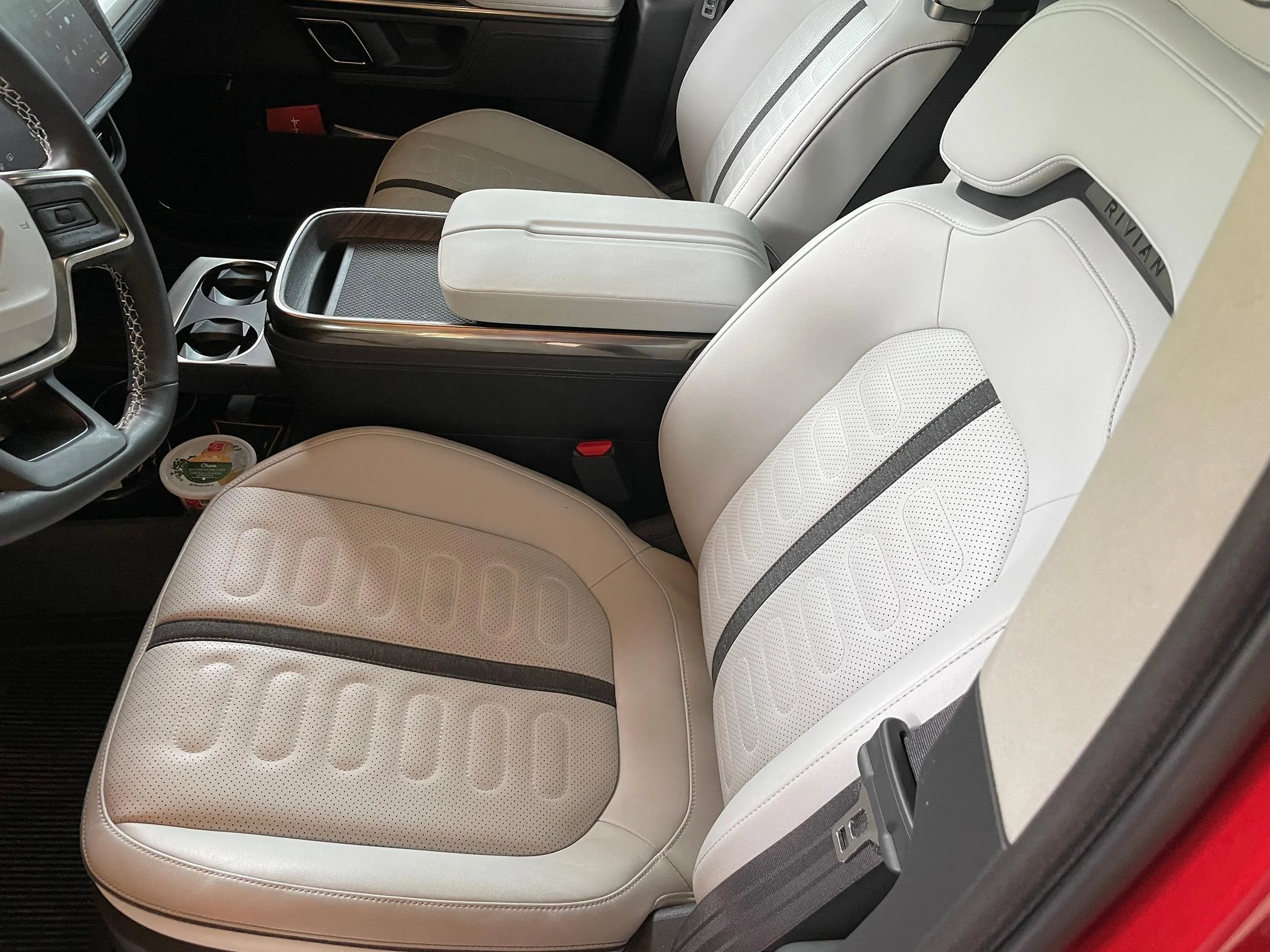 Rivian R1T R1S Ocean Coast Interior - How quickly does it stain? 20240624_133158795_iOS