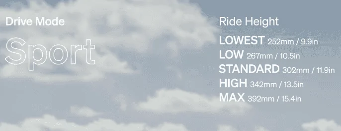 Rivian R1T R1S R1T DM ride height 1719246912995-ui