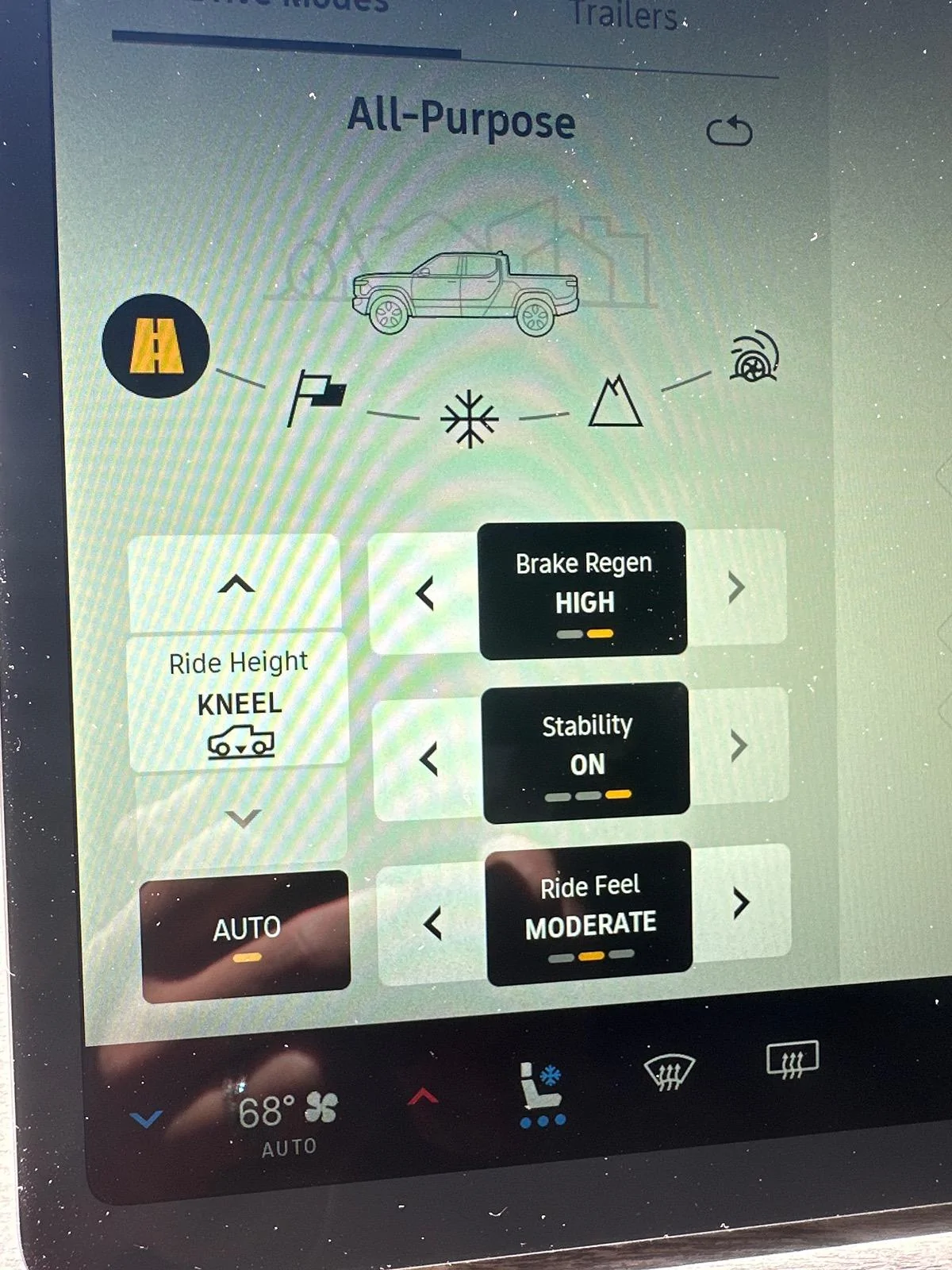 Rivian R1T R1S R1T DM ride height imag