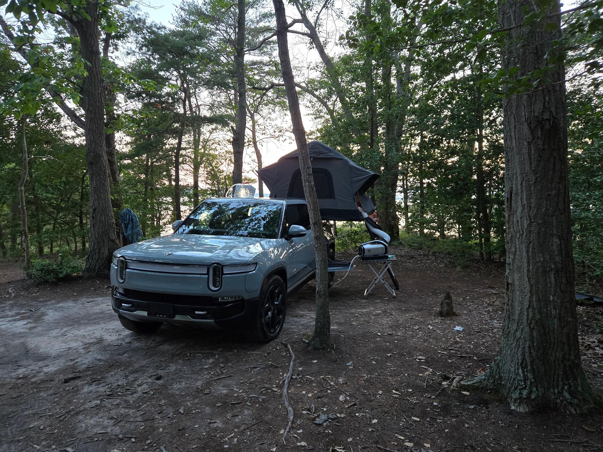 Rivian R1T R1S Overlanding: Power Consumption & Camp Mode 20240622_203712