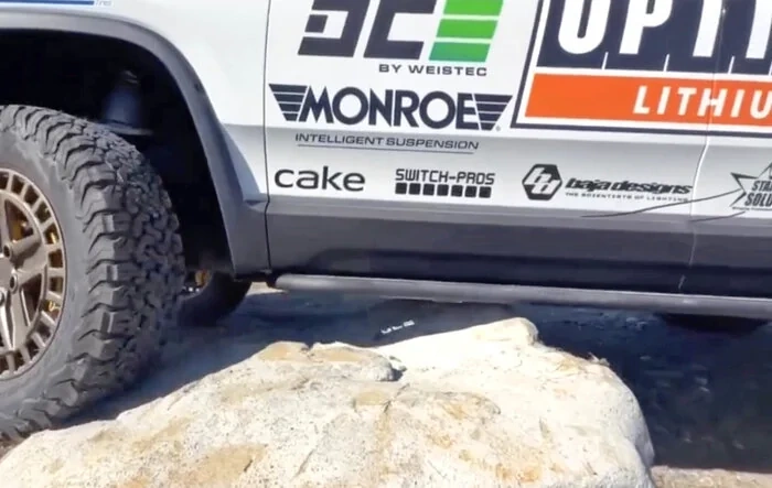 DCE Rock Sliders on R1T - Baja Test Video