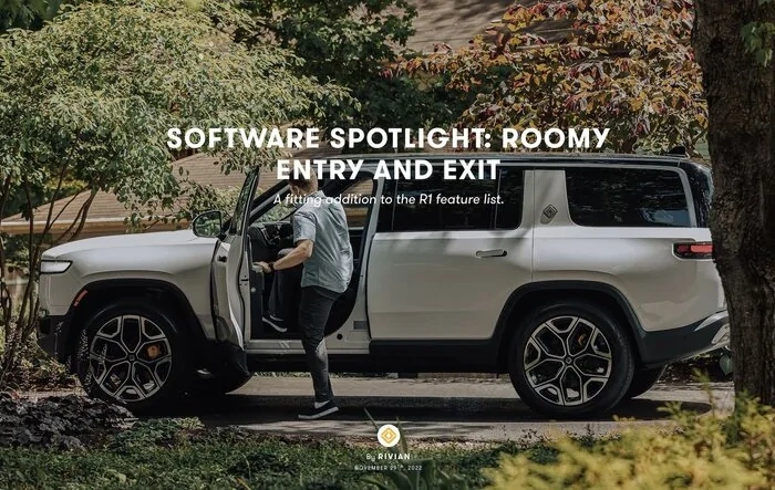 New Rivian R1 Software Introduction -- Roomy Entry and Exit