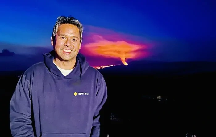Rivian (swag) at Mauna Loa Eruption