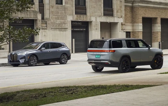 Rivian R1S vs BMW iX comparison review by Car and Driver