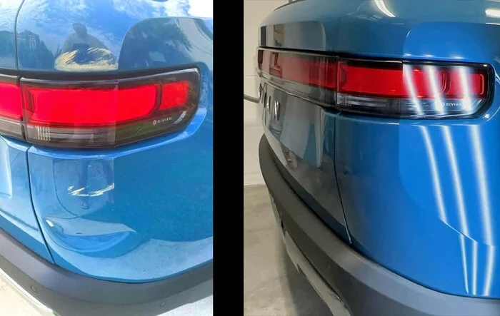 Paintless Dent Repair PDR Success on R1T Rear Quarter Body Panel!