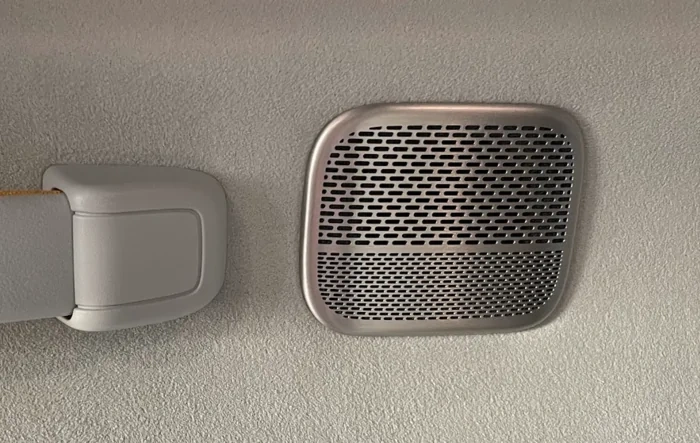 Ocean Coast Interior's NEW Speaker Covers in Brushed Nickel / Aluminum