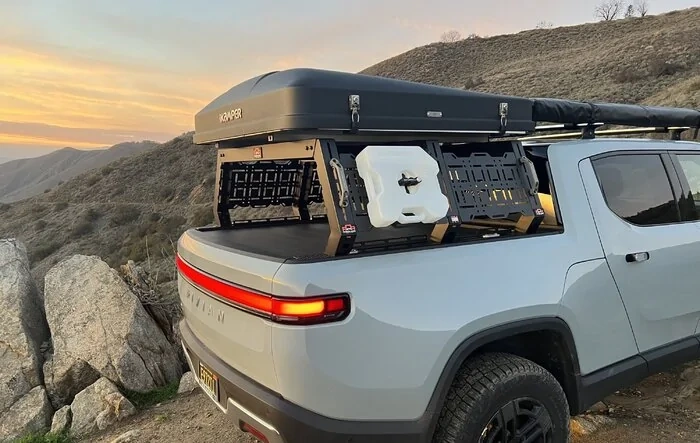 Just installed first production Overland Ruff Rax bed rack on R1T -- review & photos