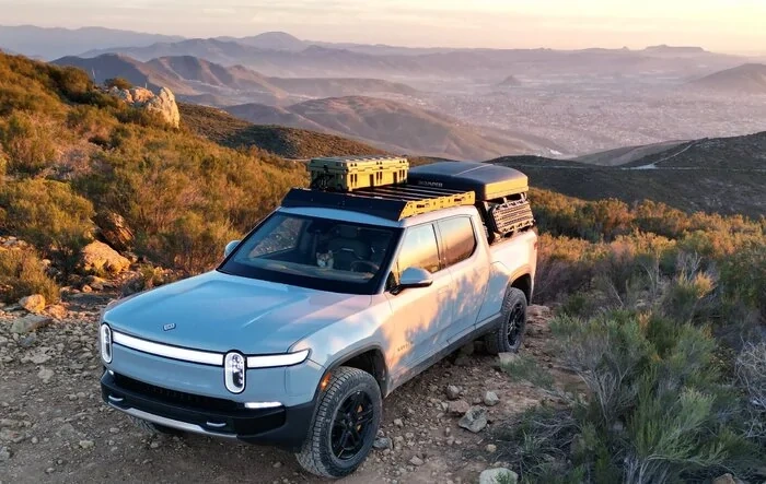 Overland Ruff Rax Roof Rack installed on R1T