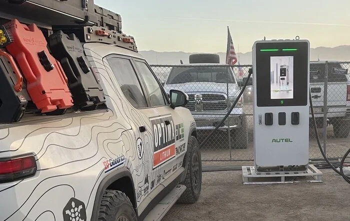 First Fast Chargers in middle of desert installed @ Johnson Valley, CA for KOH