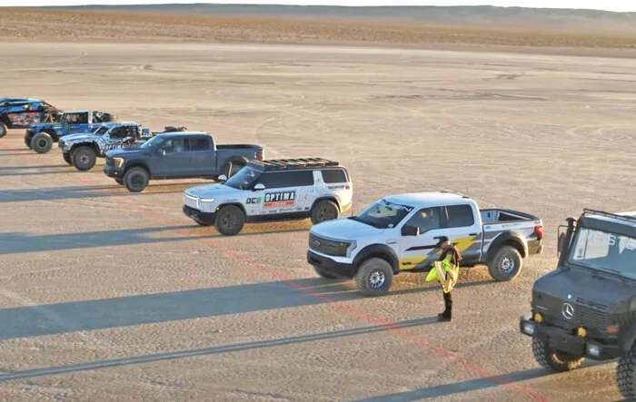Ford Raptor R vs Rivian R1S (by DCE Optima Battery) vs Lightning - Drag Race