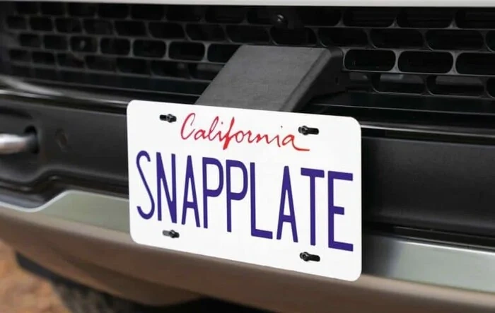 SnapPlate - No Drill, Removable, Front License Plate Mount