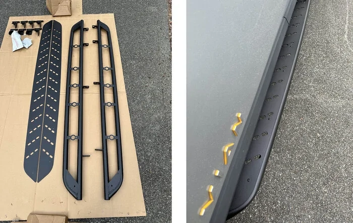 JEBINC’s Review and Installation of the EV Sportline / 1EV / RMaxx Running Boards – Including Lessons Learned, Tips and Sealing of 4” hole procedure!