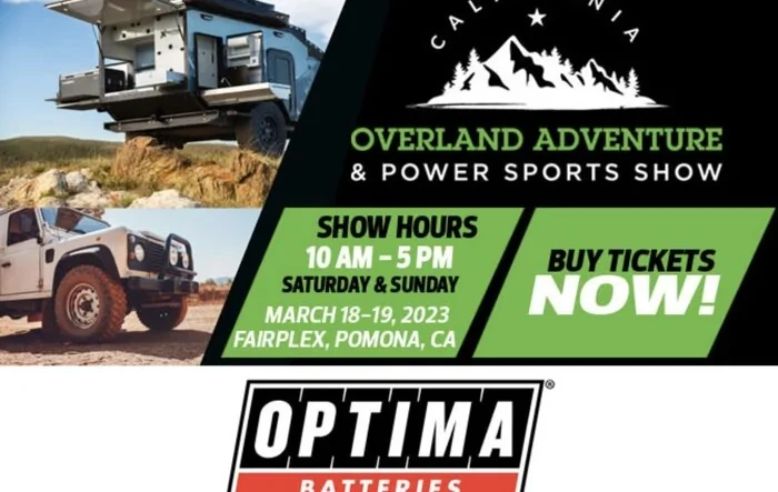 Free Tickets to 2023 California Overland Adventure & Power Sports Show (Pomona Fairplex)