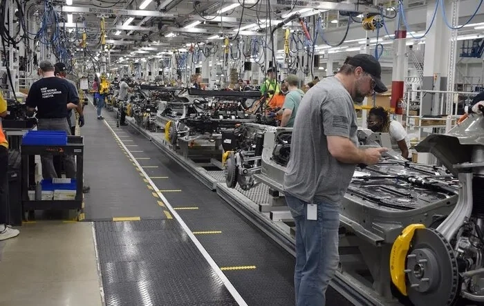Recent Rivian factory tour observations on production, shifts, configurations