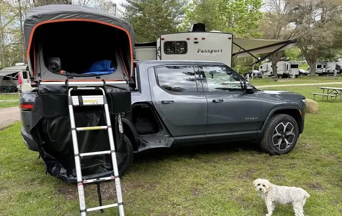 First Camping trip in the Rivian R1T with the Roofnest Meadowlark was a success!