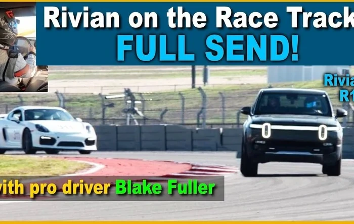 Rivian R1T on the F1 Track Circuit of the Americas! ? (with pro diver Blake Fuller)