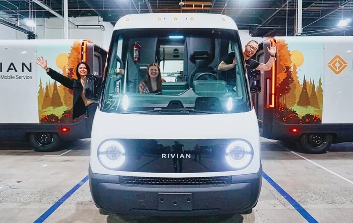 Official Rivian Story: Fleet of All-Electric Rivian Service Vans Hit The Road