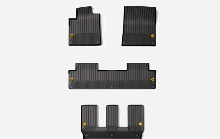 Yellow Logo All Weather Floor Mats now available in Gear Shop for both R1S & R1T