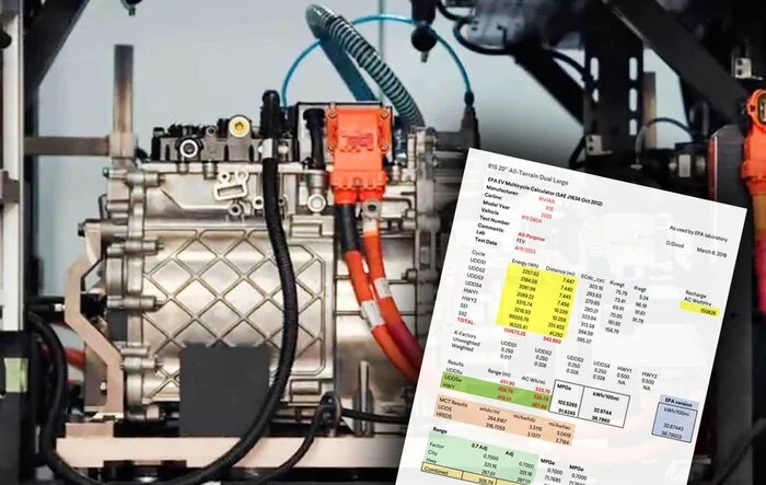 Dual Motor EPA Certification Application (Reveals HP, Efficiency, Range, MPGe Figures)