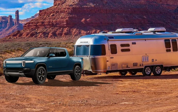 Towing my Airstream w/ R1T from Bend to Port Angeles -- efficiency numbers & experience vs Ram 1500