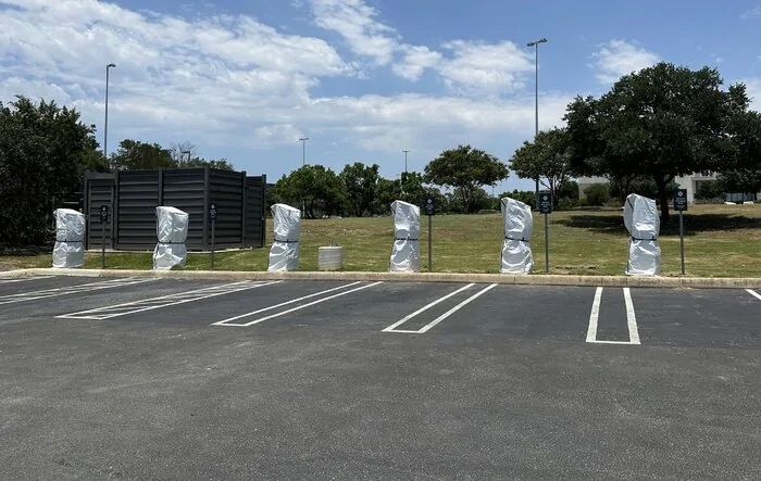 RAN chargers being installed in San Antonio Texas @ The Shops at La Cantera